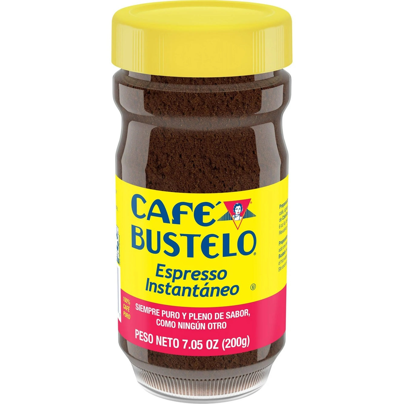 Cafe Bustelo, Espresso Style, Dark Roast Instant Coffee, 7.05 oz Jar